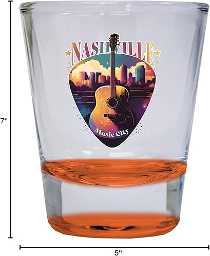 Miniatura 5 de R and R Imports Nashville Tennessee Music City Souvenir - Vaso de chupito redondo de 1.5 onzas (azul)