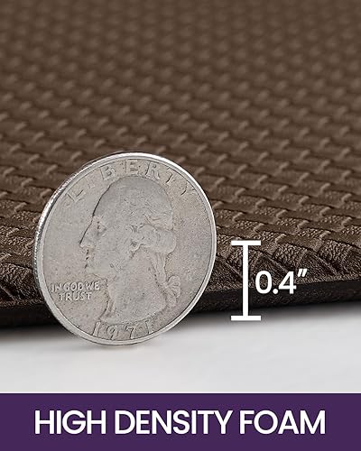 Miniatura 4 de DEXI Alfombra de cocina anti-fatiga, antideslizante, acolchada, cómoda, de pie, impermeable y a prueba de aceite, fácil de limpiar, 17 x 59