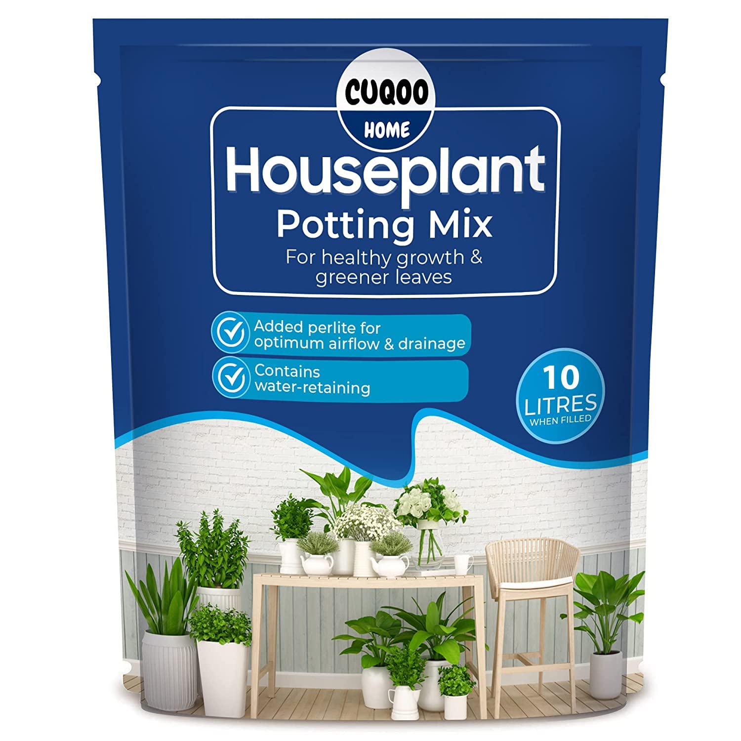 Buy CUQOO House Potting Compost Mix Enriched with Seramis Granules in 10L House Compost Mix