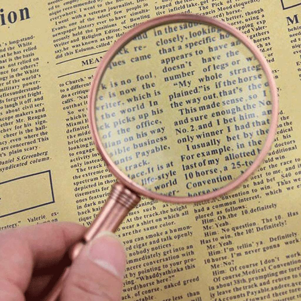 Lente d'Ingrandimento Portatile in Bronzo ad Alta Definizione per Anziani, Speciale per la Lettura, espandibile per Anziani, Lente d'Ingrandimento Portatile