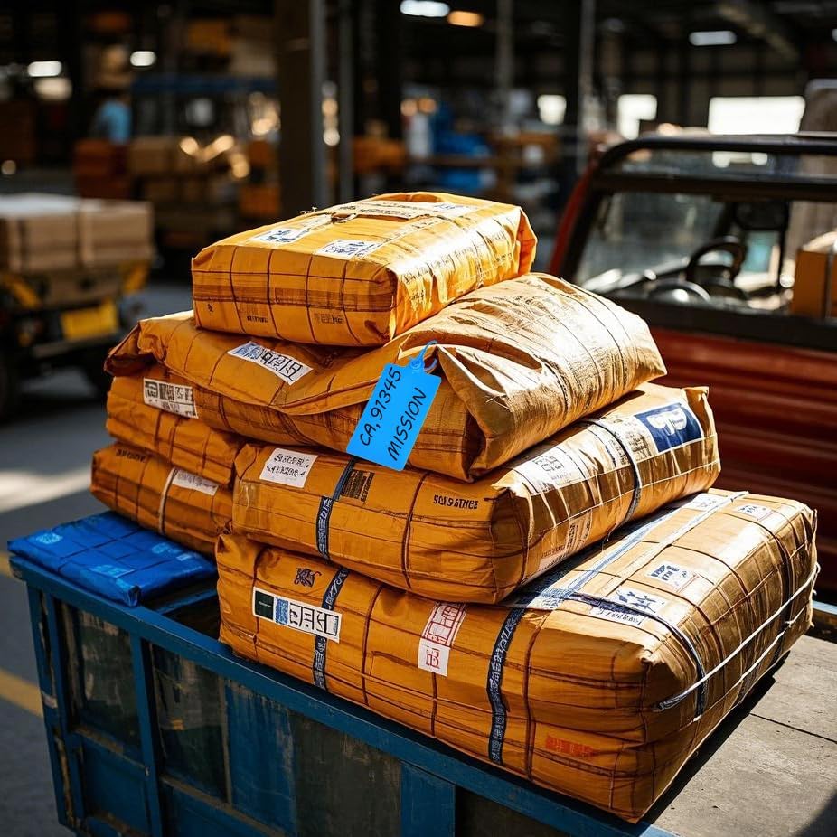 25 Pcs Durable Plastic Shipping Tags with Marker Pen Security Seals Sticker Labels,Waterproof Blank Luggage Tag for Packages, Logistics, Inventory, Travel(Red,25pcs) - Image 8