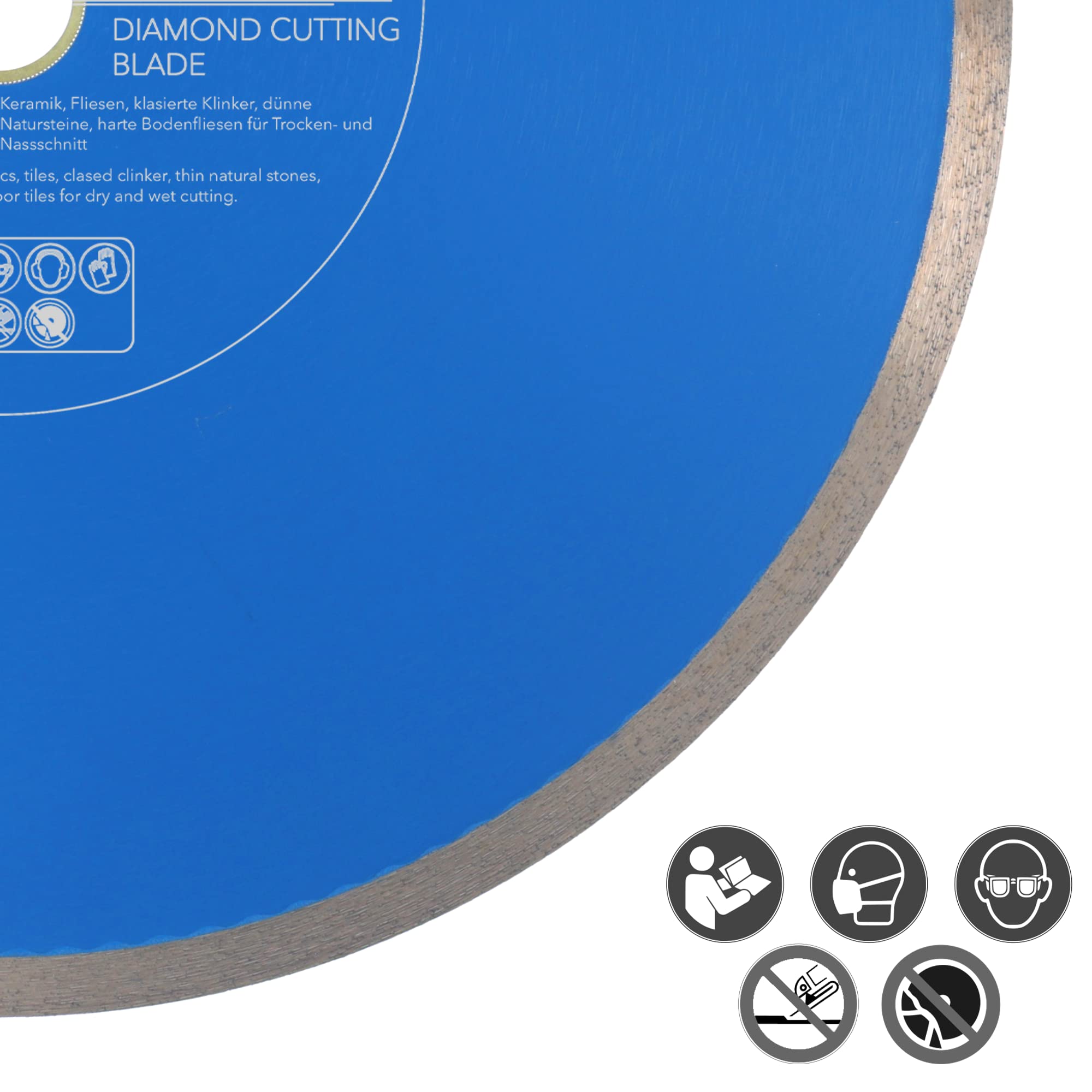 PRODIAMANT Profi Diamant-Fliesenscheibe Pro-Rim F702 350mm Bohrung 30mm mit Ring 25,4mm für Nassschneider Wassersäge sauberer Schnittkante