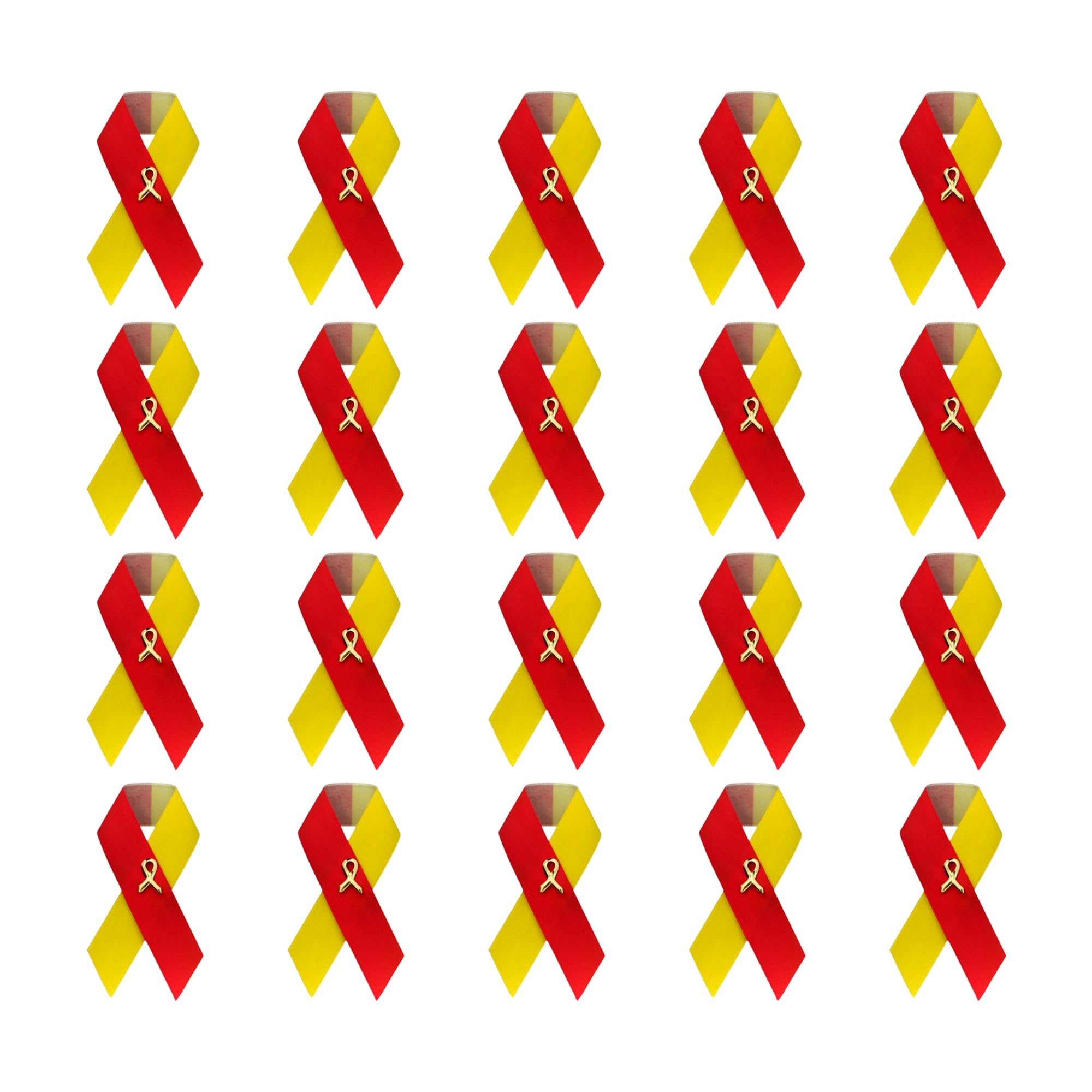 1/2/5/10/25/50/100pcs Satin Awareness Ribbon Pins (Pick your color), for Cancer &amp; Disease Awareness, Bulk Quantities for Fundraising, Events, Gift Giving