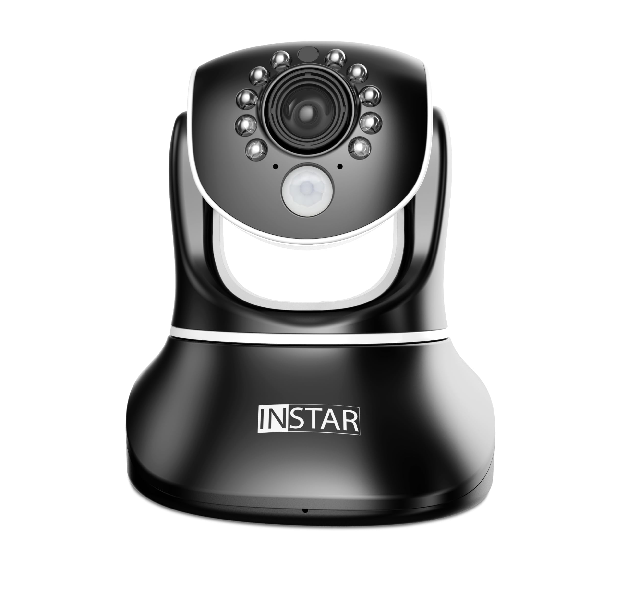 INSTAR IN-8415 2K+ Noir - Caméra de Surveillance LAN/PoE/WLAN avec IA - Caméra IP contrôlable - WPA3 - Wi-FI 2,4 et 5 GHz - Utilisation intérieure - PIR - PTZ - HomeKit - MQTT