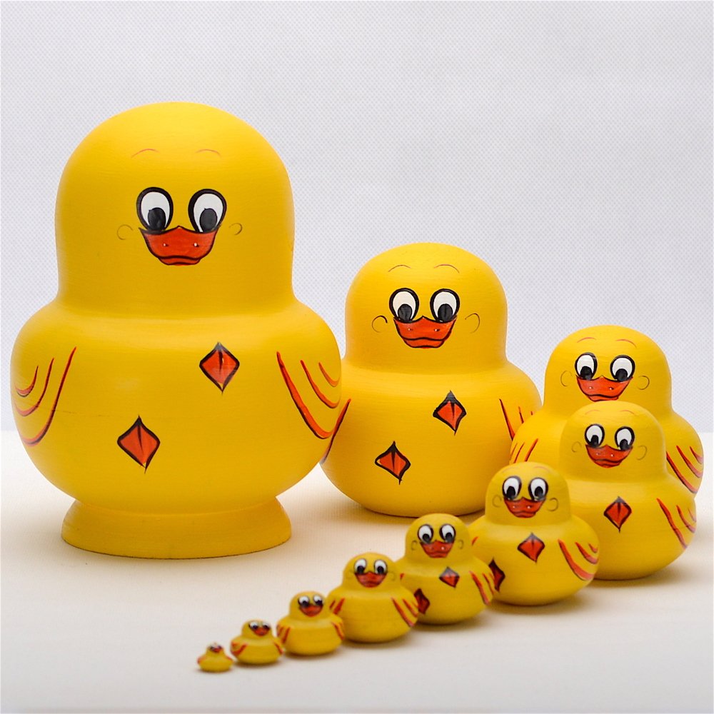 Matroschkas Stücken handgemacht Das Lindenholz Geschenk Spielzeug Matruschka Russian Nesting Dolls professionelle Matrjoschka-Marke 002 (10036 (10piece))