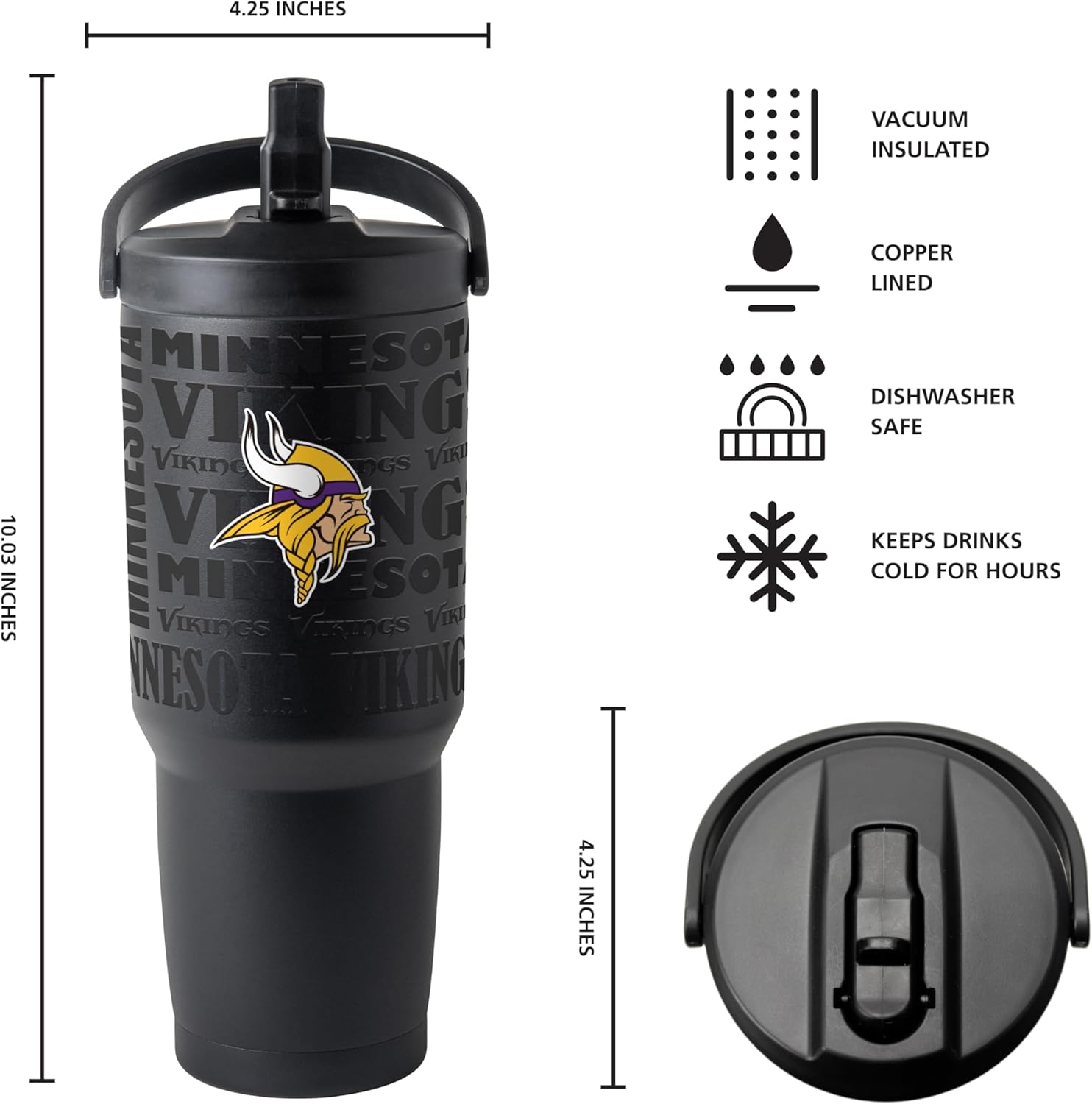 FANMATS NFL Stainless Steel Tumbler Set — 30 and 40 oz Capacity | Powder-Coat Finish | Tonal Fashion Color | (2 Pack)