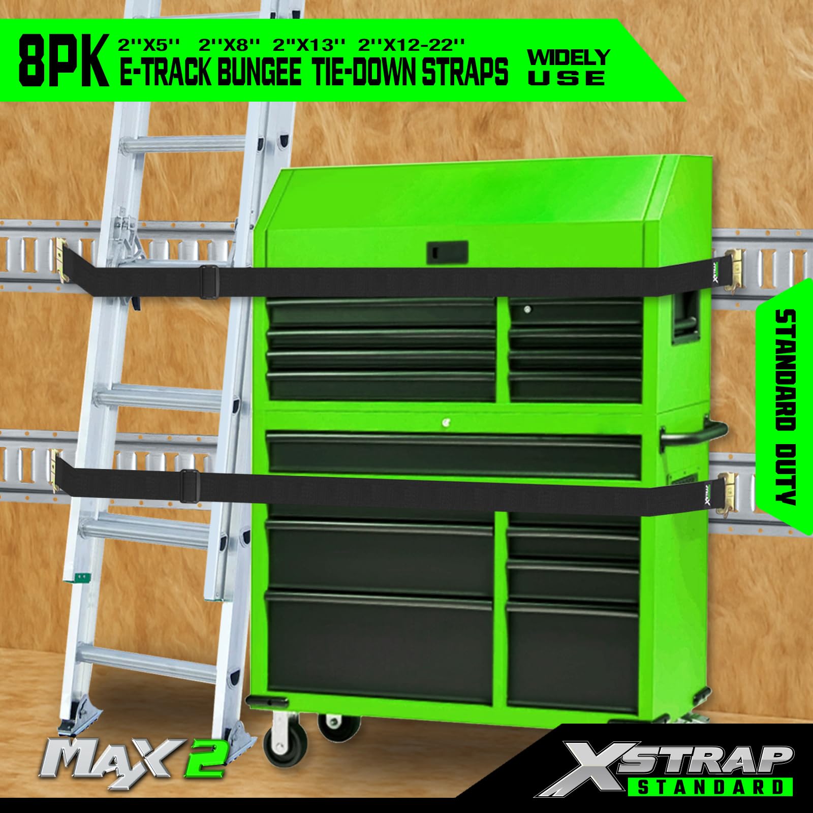 XSTRAP E-Track Straps - 8 Pack Securing Kit -2