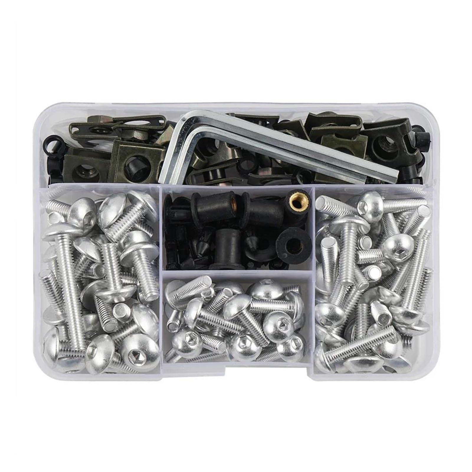 Karosserie-Schrauben- und Mutternsatz FÜR CB600F CB600 HORNET CB 650 650F 650R 750f 900F 919(Silver)