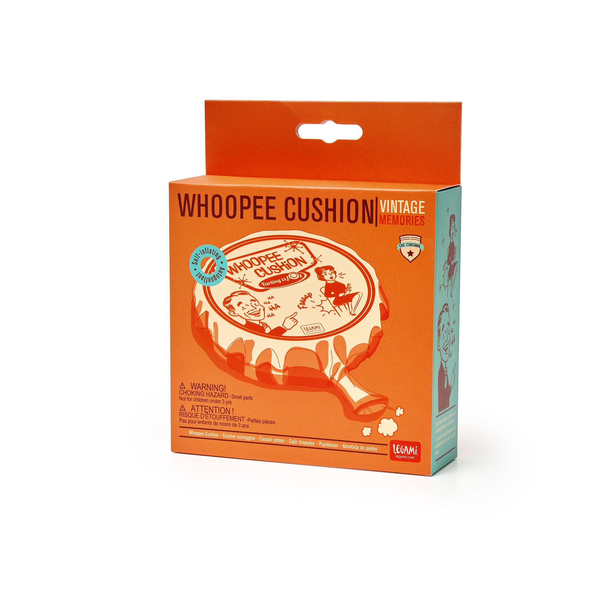 Legami - Cuscino Scoreggino, Whopee Cushion, Diametro 15 cm