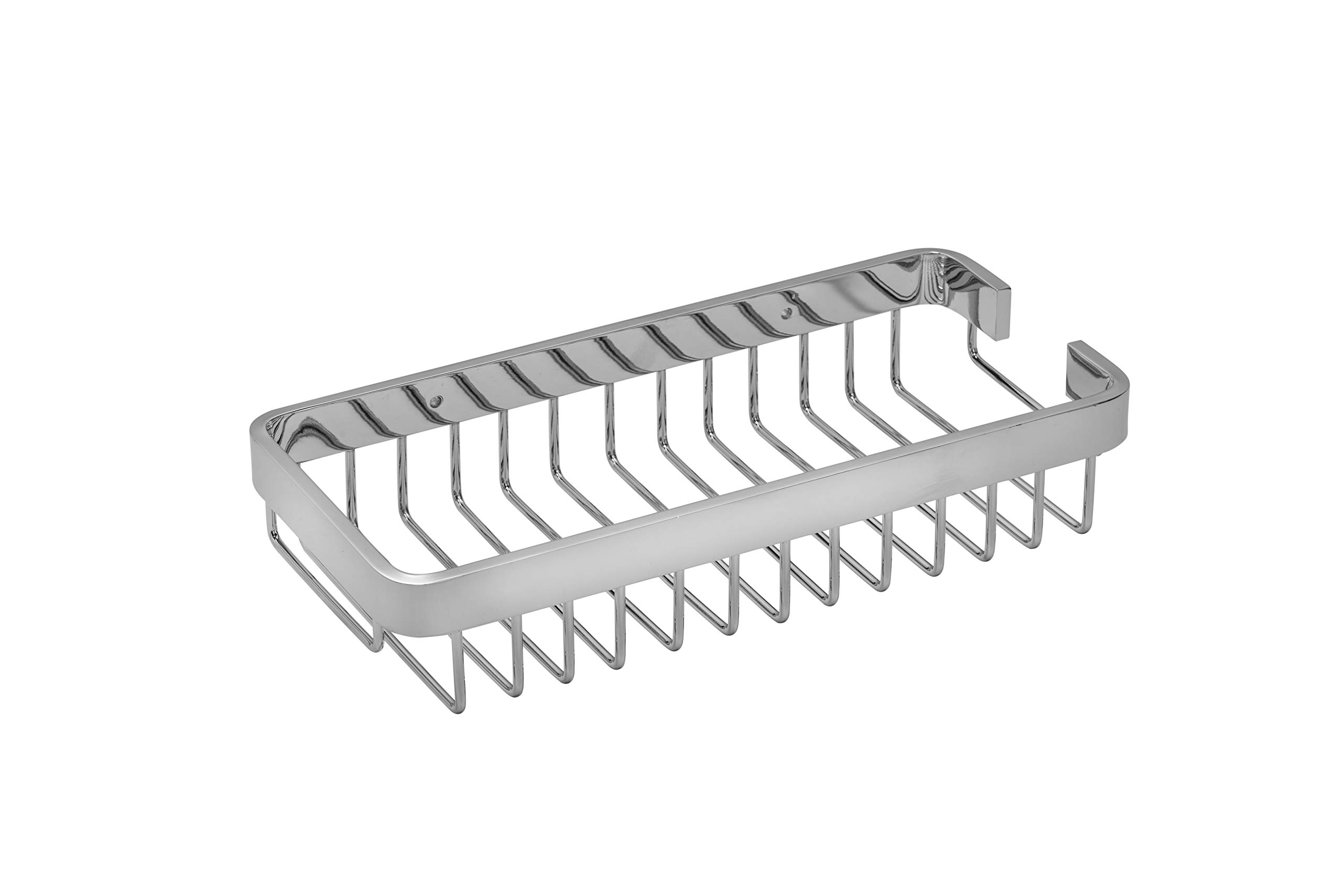 Croydex Chrome Aluminum Cosmetic Bathroom Storage Basket Shower Caddy, Lifetime Rust Free Guarantee