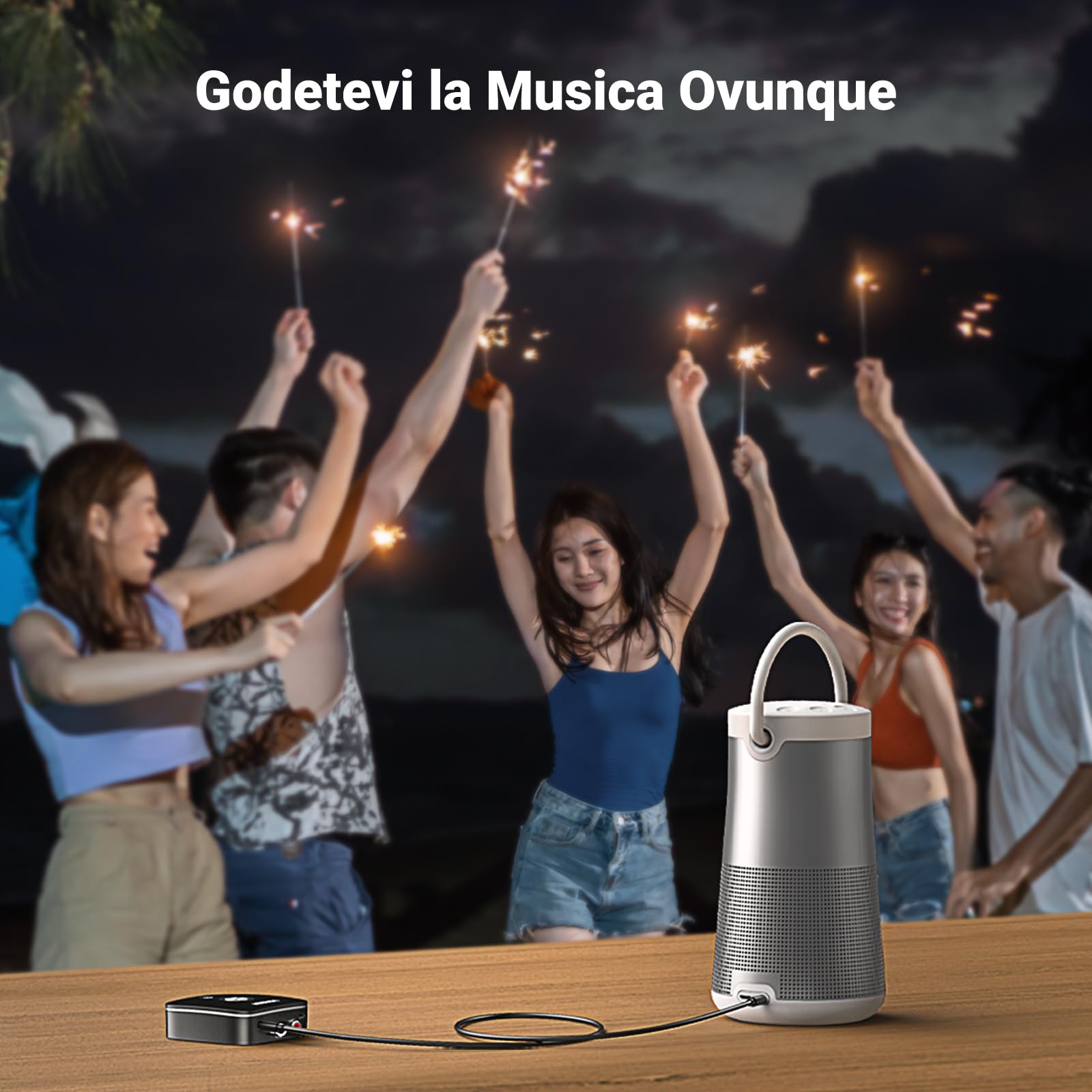 UGREEN Ricevitore Bluetooth 5.3 EDR HiFi Jack 3.5mm 2RCA Adattatore Audio Integrato A2DP Hifi Musica Stereo con Cavo e AUX per Amplificatore Altoparlanti