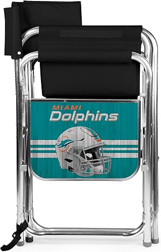 Miniatura 270 de PICNIC TIME NFL Unisex-Adult NFL Sports Chair with Side Table, Beach Chair, Camp Chair for Adults Negro