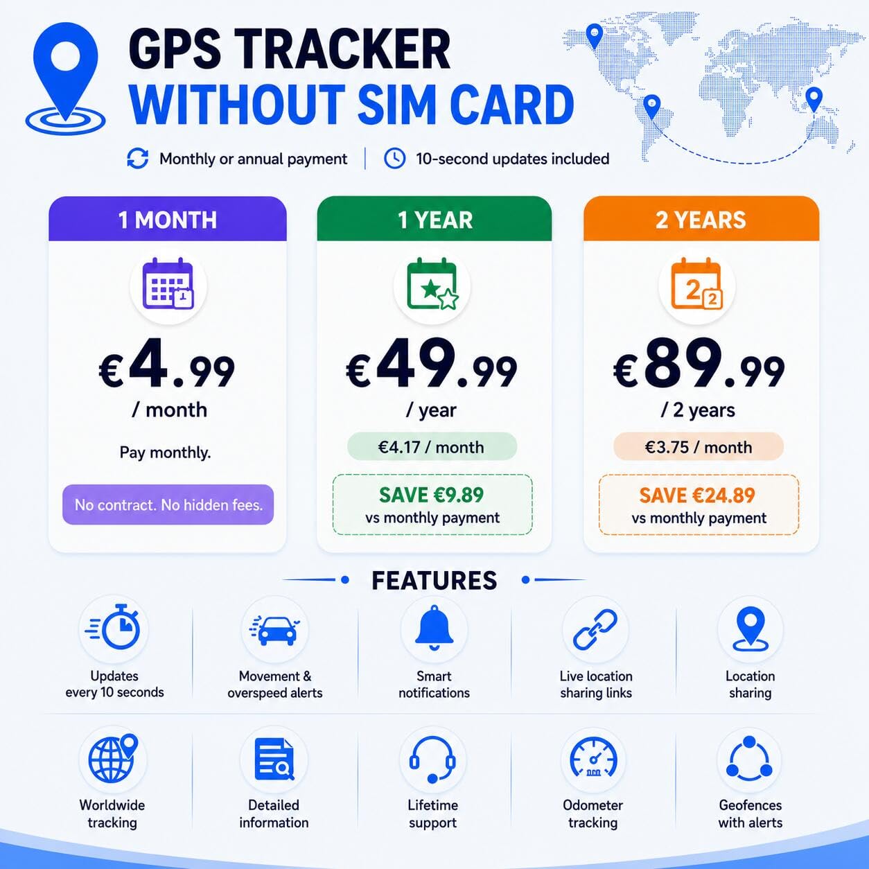 Mini localizzatore GPS per auto, 4G, tracciamento in tempo reale, GPS nascosto, portatile, per moto/bicicletta/età/bambini, durata della batteria di 60 giorni, deve essere ordinato