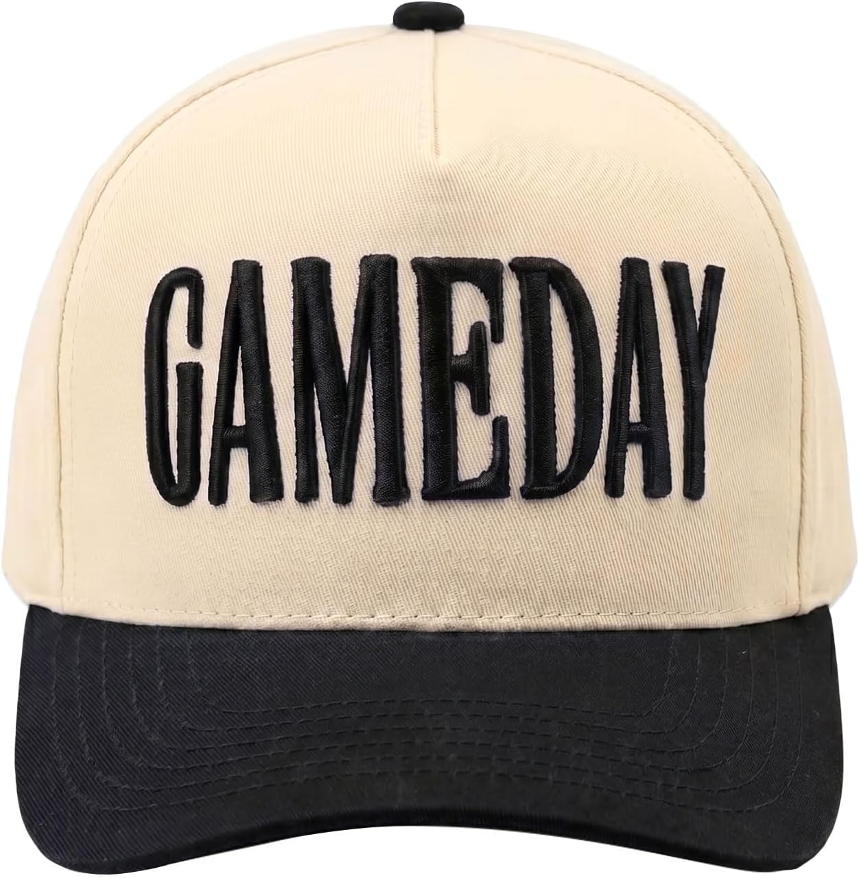 Game Day Hat for Women Men, Vintage Embroidered Football Basketball Cap, Adjustable Baseball Hat Gift World Soccer Cup Fan