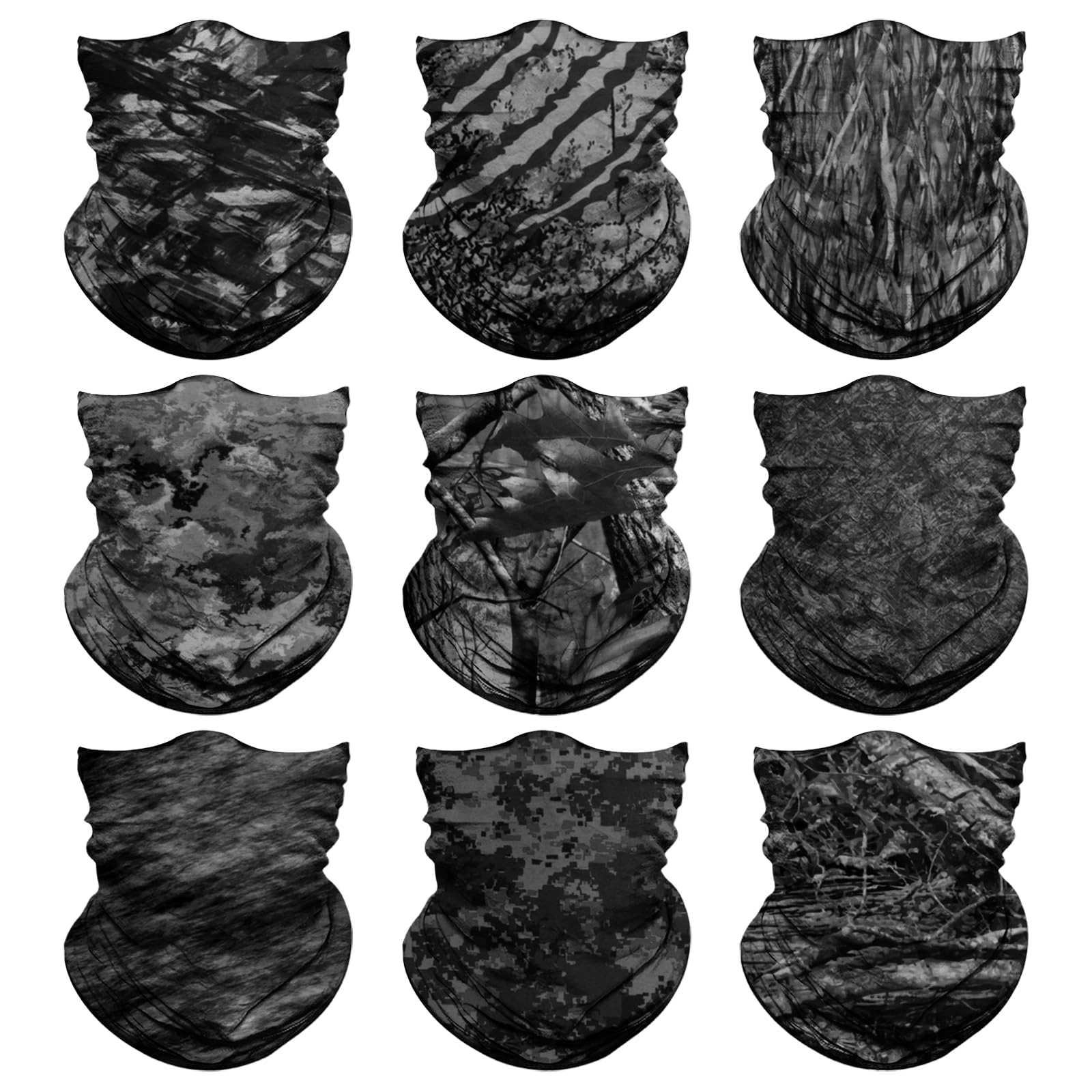 Neck Gaiter for Men Women Headwear Bandana Head Wrap Face Scarf Mask Cover Warmer Balaclava-Seamless & Versatile