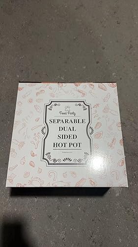 Miniatura 8 de Food Party Olla eléctrica de doble cara 110 V 1350 W antiadherente 4L Fondue Pot Pot con divisor para 2-6 personas