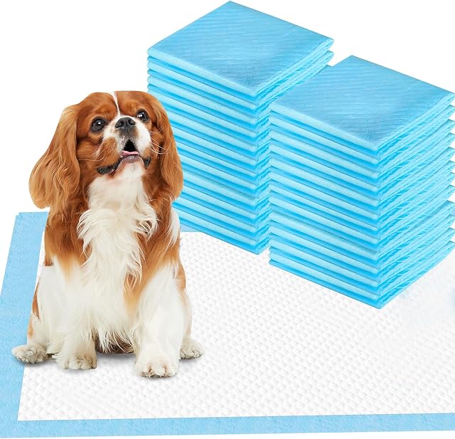 Pet Training Pads Super Absorbent Puppy Dog Training Pads 50 Pack Disposable Dog Pee Pads Toilet Pee Wee Mat, 60 x 45cm