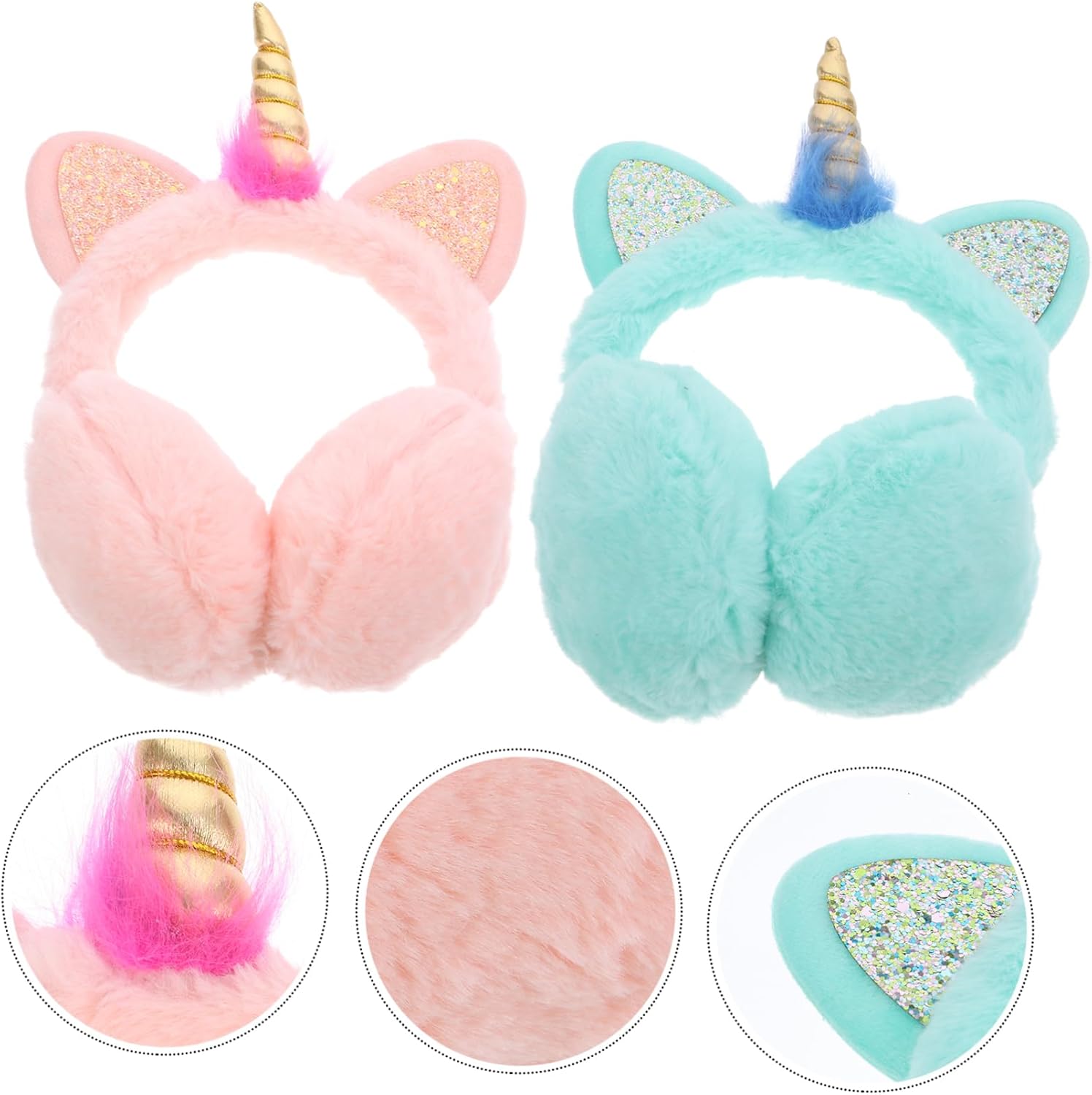 2pcs Plush Ear Warmers Cute Cartoon Earmuffs for Soft Stylish Headband for Outdoor Activities Parties Boys and Girls and Friends