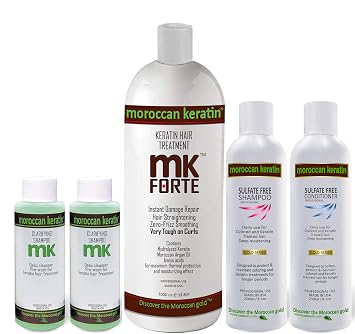 XL Chocolate Forte Hair Treatment for Coarse African Black Hispanic Dominican And All Types Of Hair Professional Salon Queratina Keratina Brasilera Tratamiento XL SET