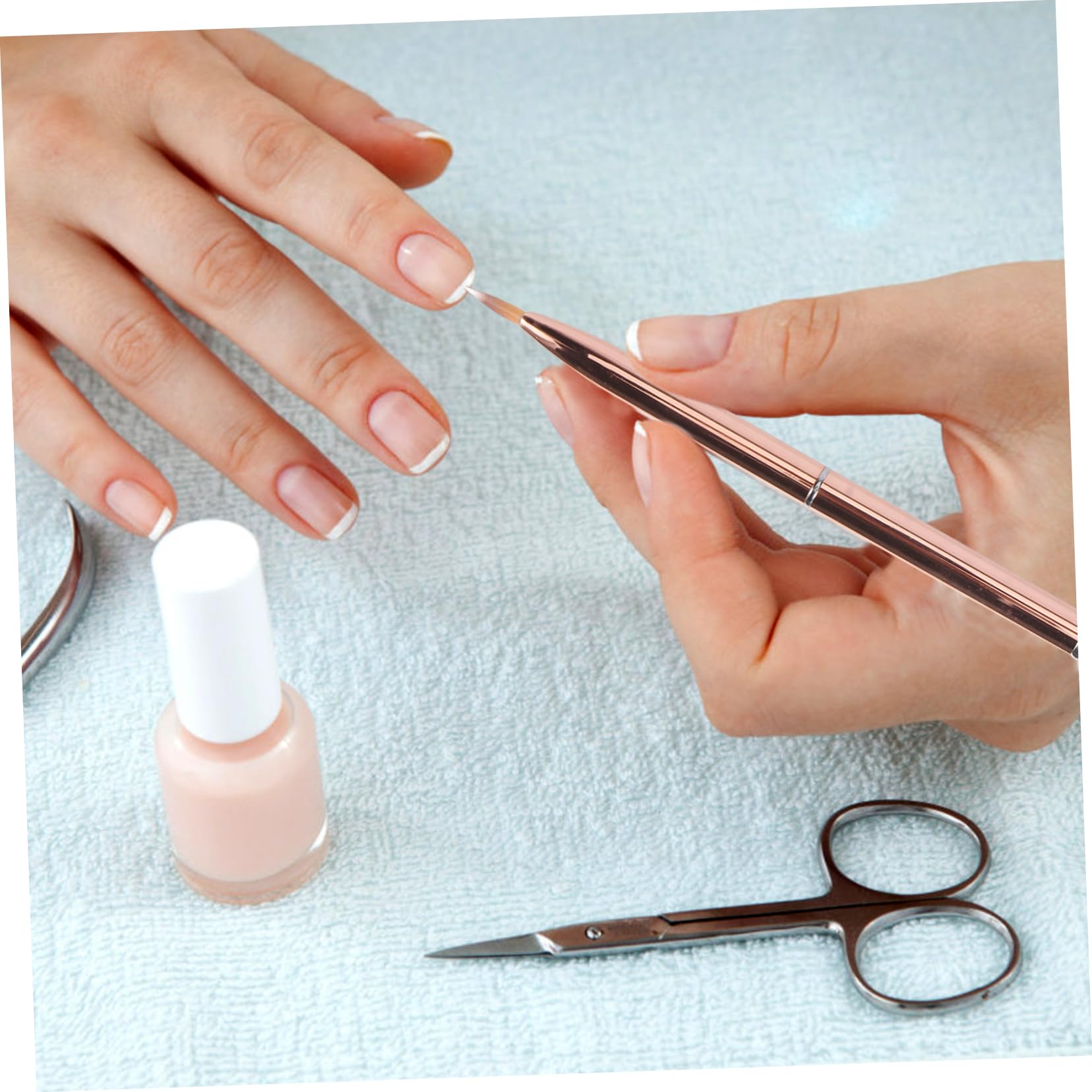Mipcase 2pezzi Pennelli Per Nail Art Con Punte Di Ricambio Manico Cristallo Strumento Per Disegnare Unghie Set Professionale Per Decorazioni Unghie e French Manicure
