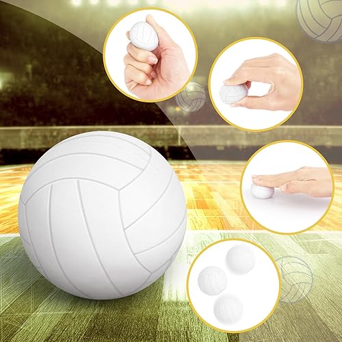 Miniatura 3 de Hxezoc Mini pelotas de voleibol para el estrés, 20 paquetes de pelotas deportivas de espuma de voleibol, bolas deportivas pequeñas para apretar,