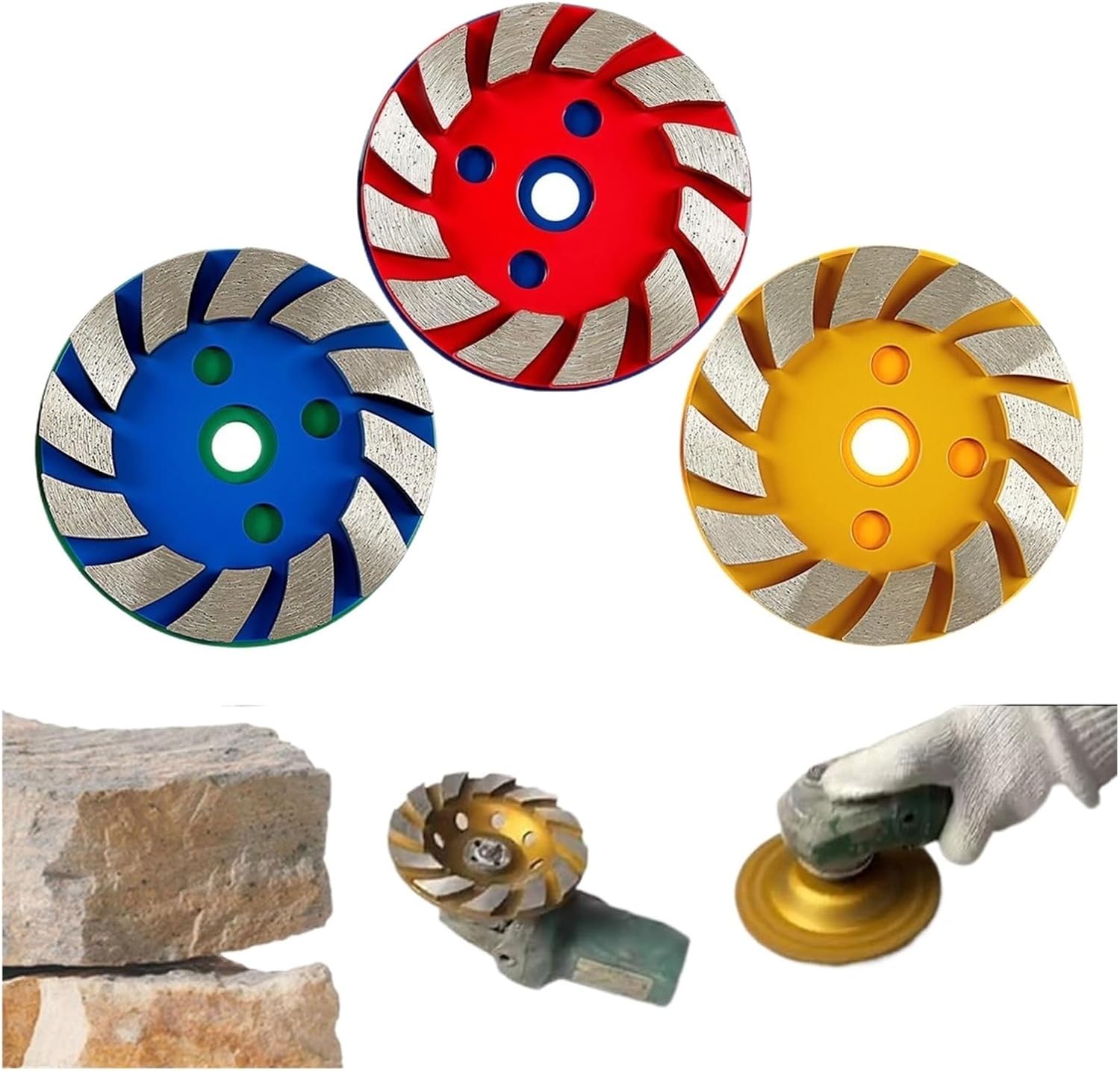 Angle Grind Accessories with Diamond Grinding Disc for Cement Work(Yellow)