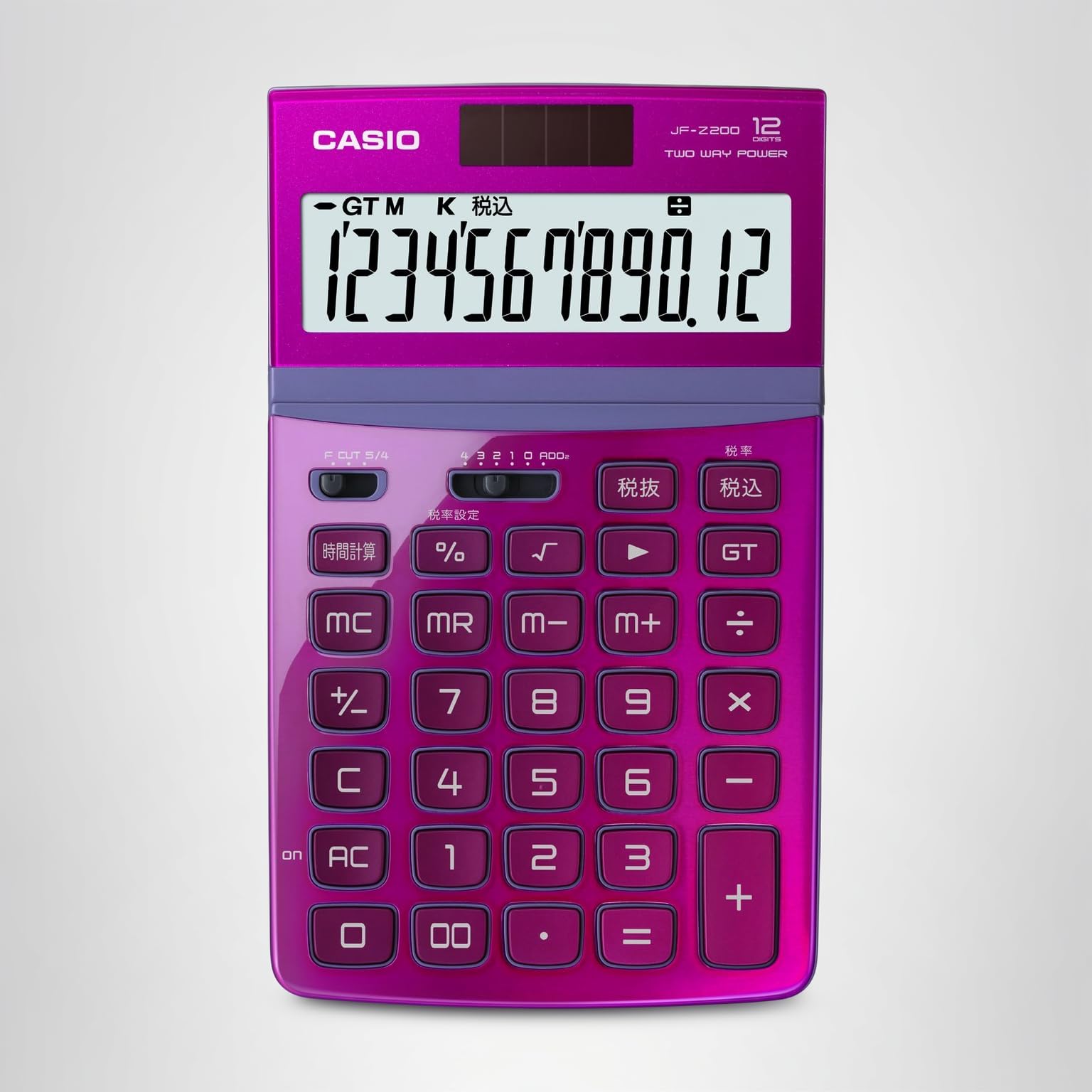 Amazon | カシオ デザイン電卓 ジャストタイプ 12桁 JF-Z200PK-N