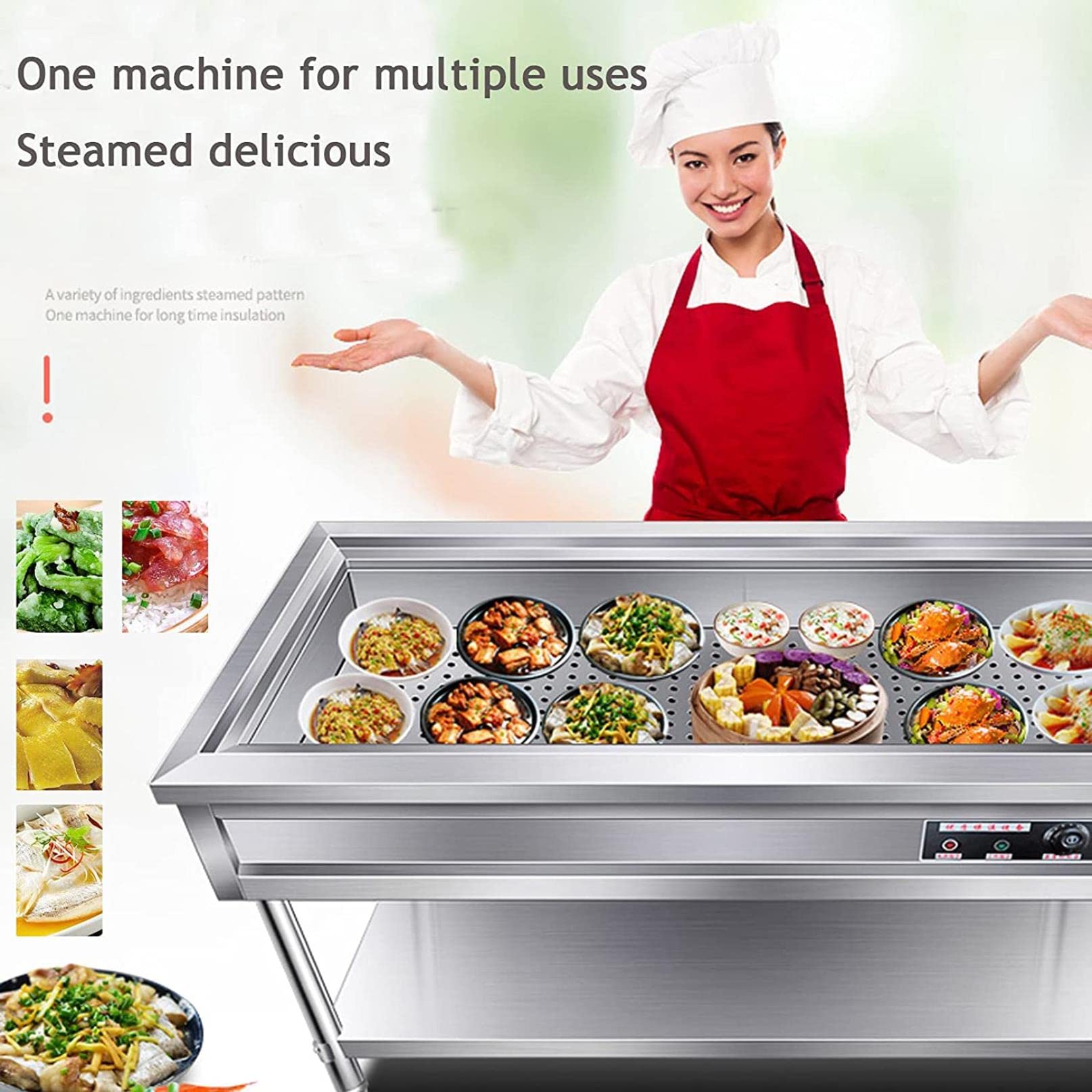 Chafing Dish Calentador De Buffet Platos De Chorro De Acero Inoxidable Servidores Buffet Y Calentadores Calentadores De Alimentos Comerciales De Catering Rectangular 80 * 66 * 80cm 30-110℃