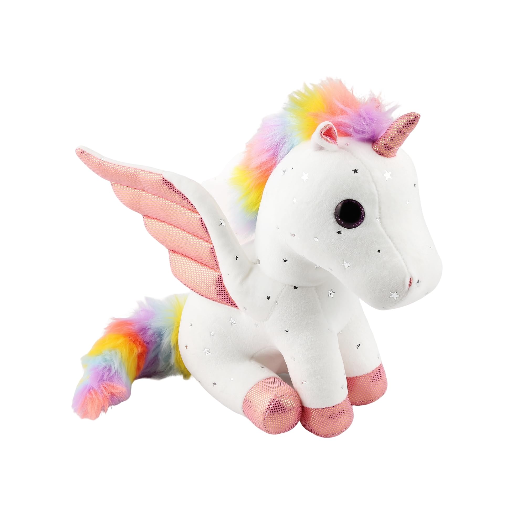 Unicorn Stuffed Animal with Wings, Soft Unicorn Stuffed Animal for Kids Girls Lovers Women, 11.8 Inches Cute Plush Toys Hugging Pillow Plush Animals