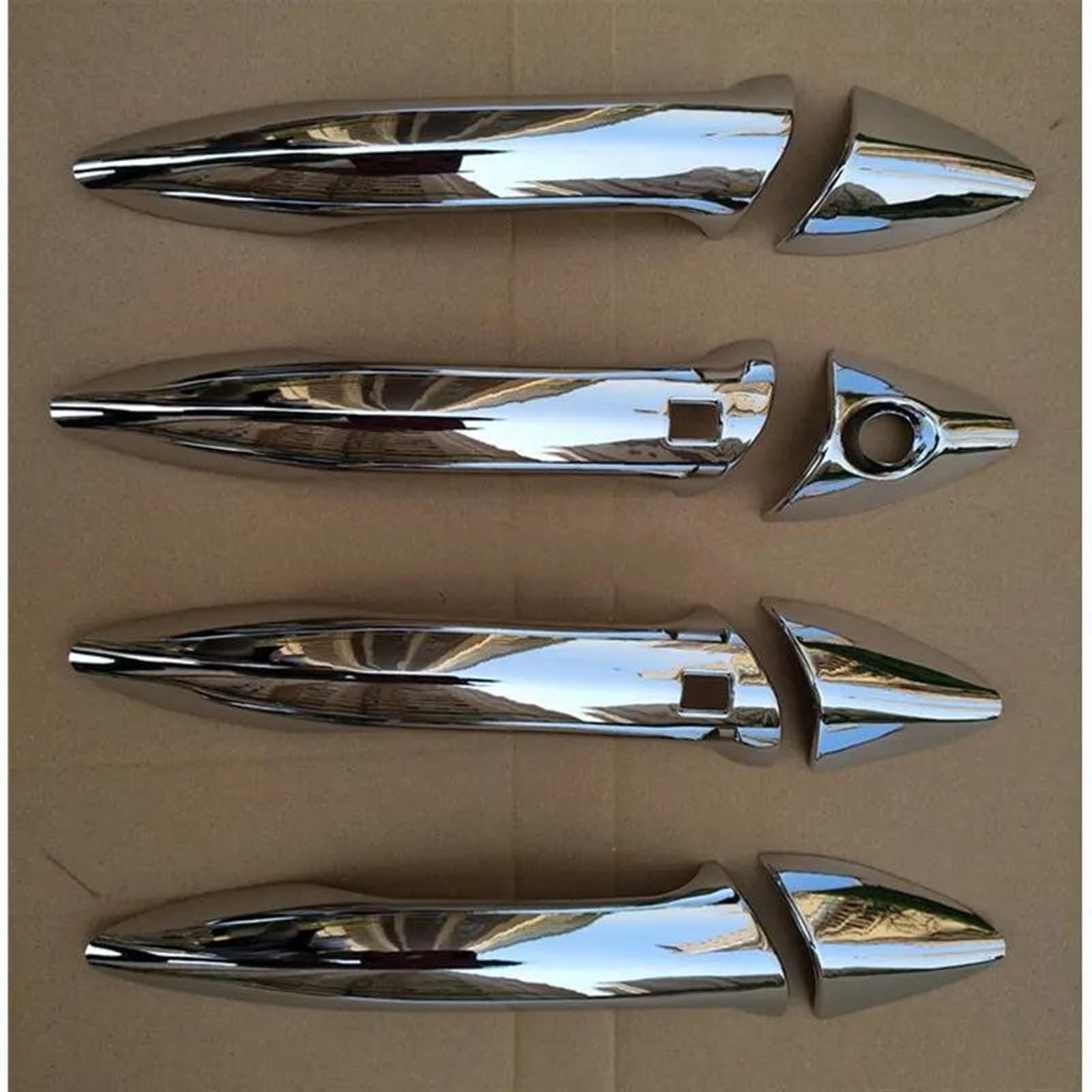SLIMES 4 Pieces Car Electroplating Exterior Door Handle Strip Cover W/Smart Keyhole for Hyundai for Elantra 2011 2012-2015 Protection