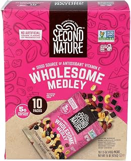 Second Nature Wholesome Medley Trail Mix 10-Pack, 15 Oz - Healthy Snack No HFCS, Hydrogenated Fats or Bleached Flour