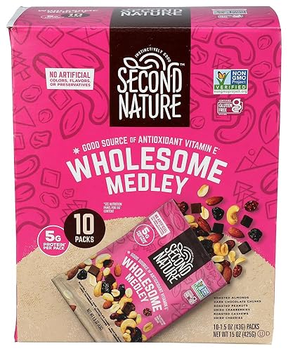 Second Nature Wholesome Medley Trail Mix - Paquete de 10, 15 onzas