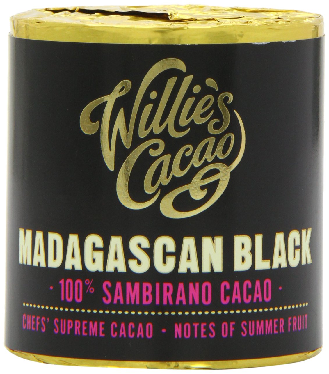 Willie's Cacao - 100% Cacao - Madagascan Black 100% Sambirano cacao - 180g- Summer fruit notes - For cooking, baking, drinks - Vegan & No Added Sugar