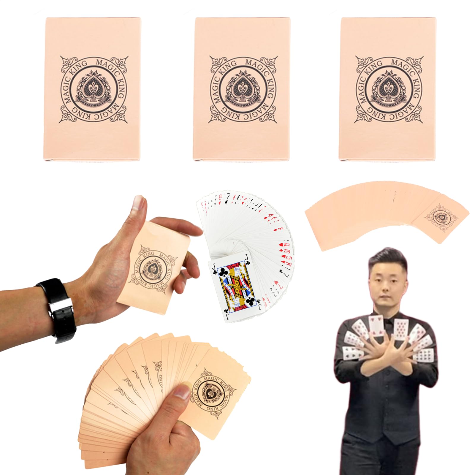 sumrica Ultra Thin Cards (2 Deck) Magic Playing Cards Enjoyer Manipulation Cards Magic Ticks Stage Illusions Card gimmick Magic Props Magic Poker