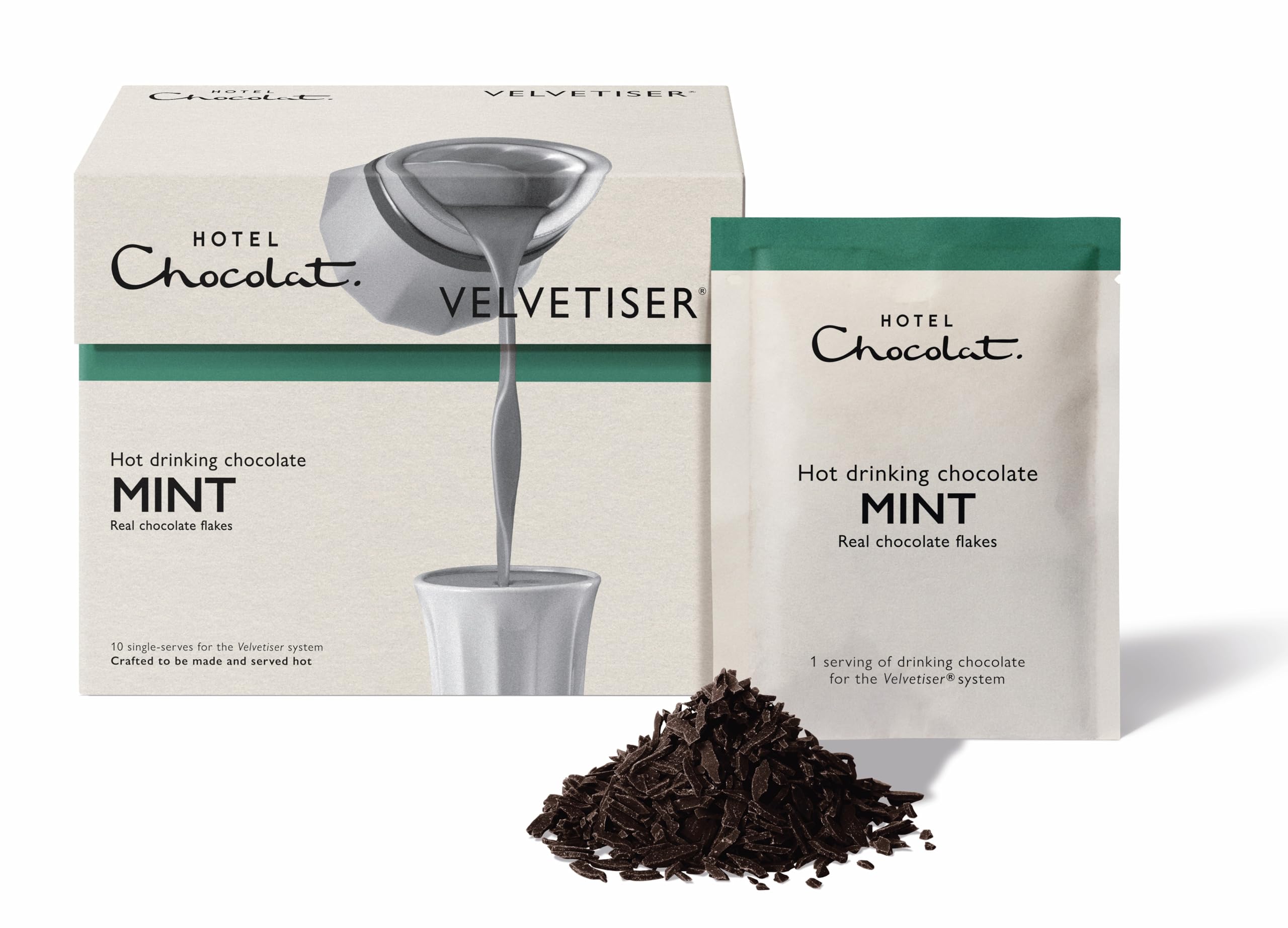 Hotel Chocolat Mint Hot Chocolate Sachets - Luxury Chocolate