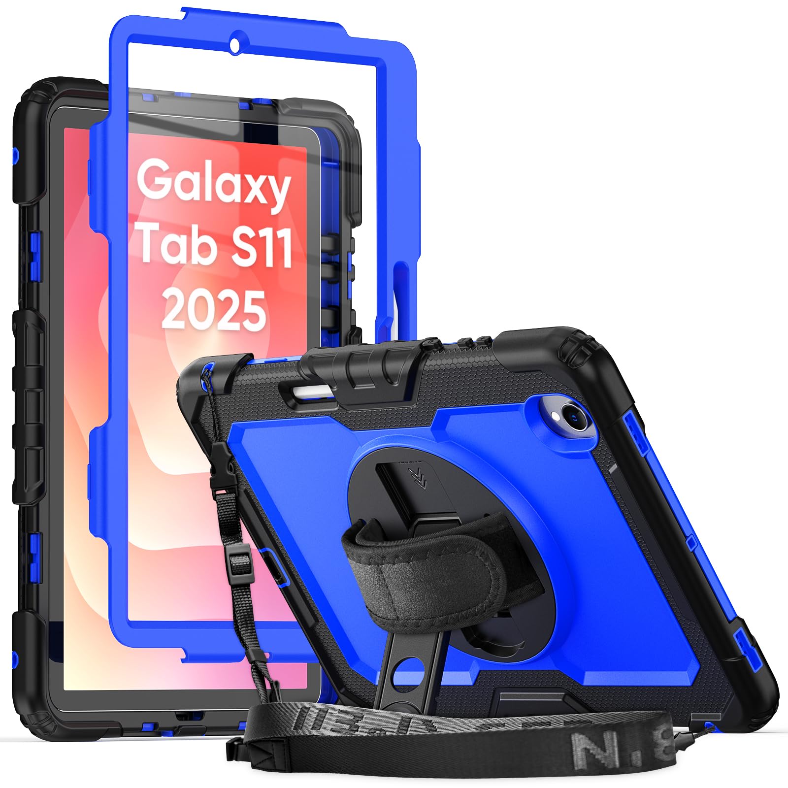 Coque Galaxy Tab S11 2025 SM-X730 protection antichoc robuste bleue - 7