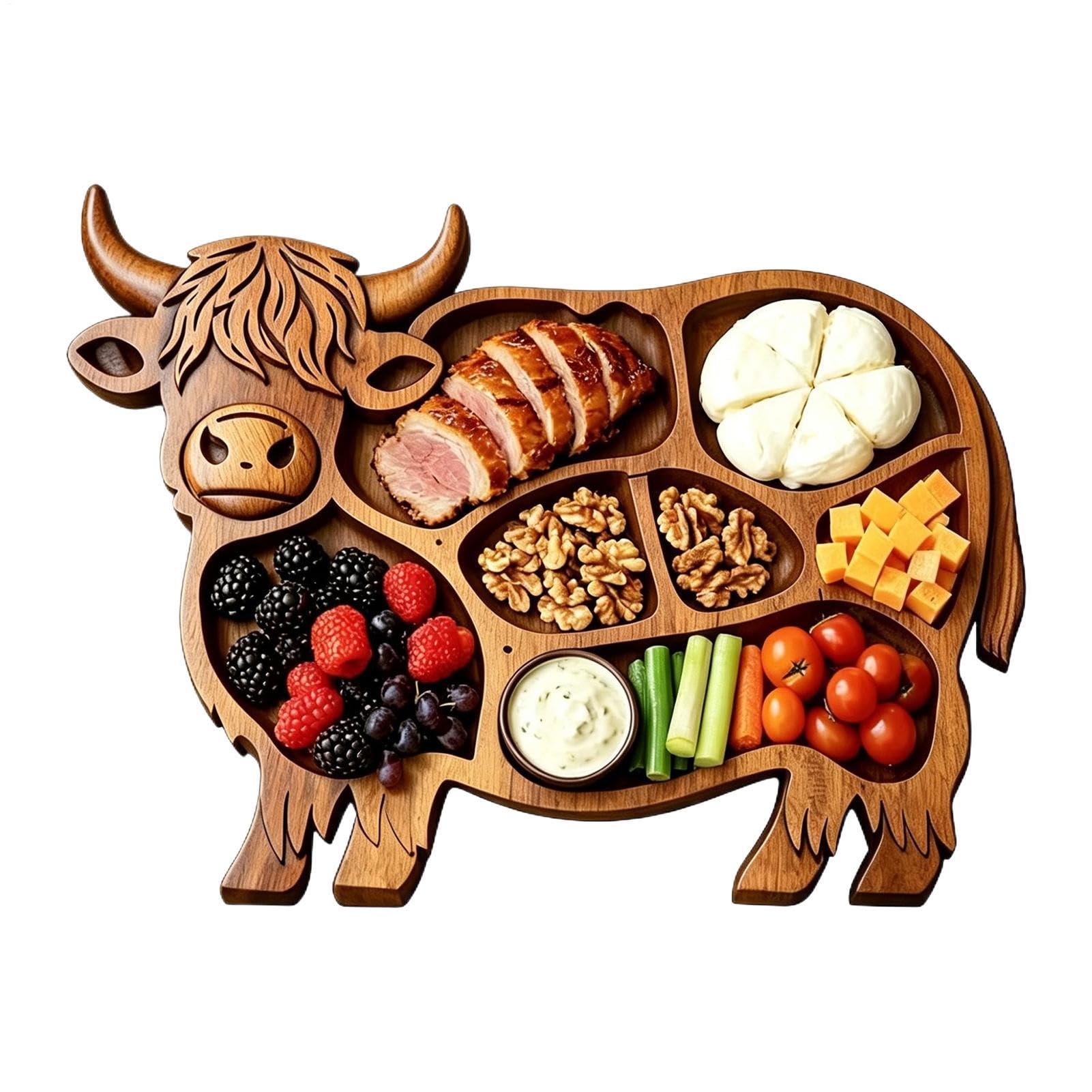 Planches à charcuterie en bois de vache pour plateau service fromage et apéritif