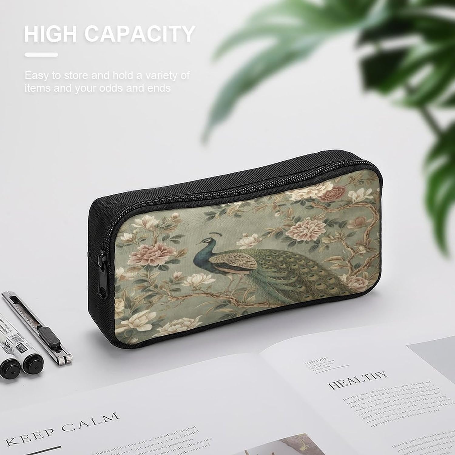 Flowers And Birds Makeup Bag Toiletry Bag Cosmetic Bag image 3