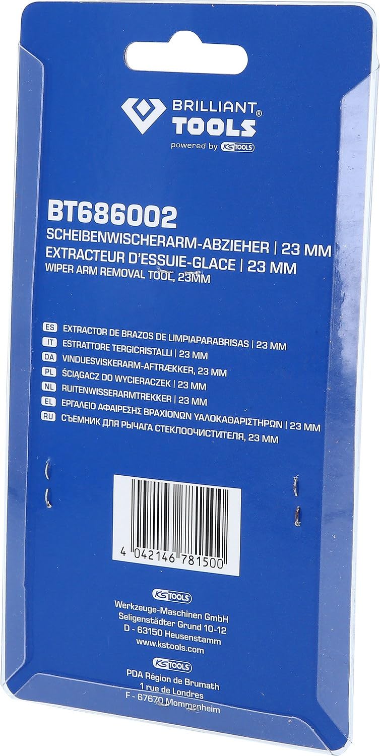 BRILLIANT TOOLS BT686002 Estrattore per braccio tergicristallo, nero e argento, 1-Tlg