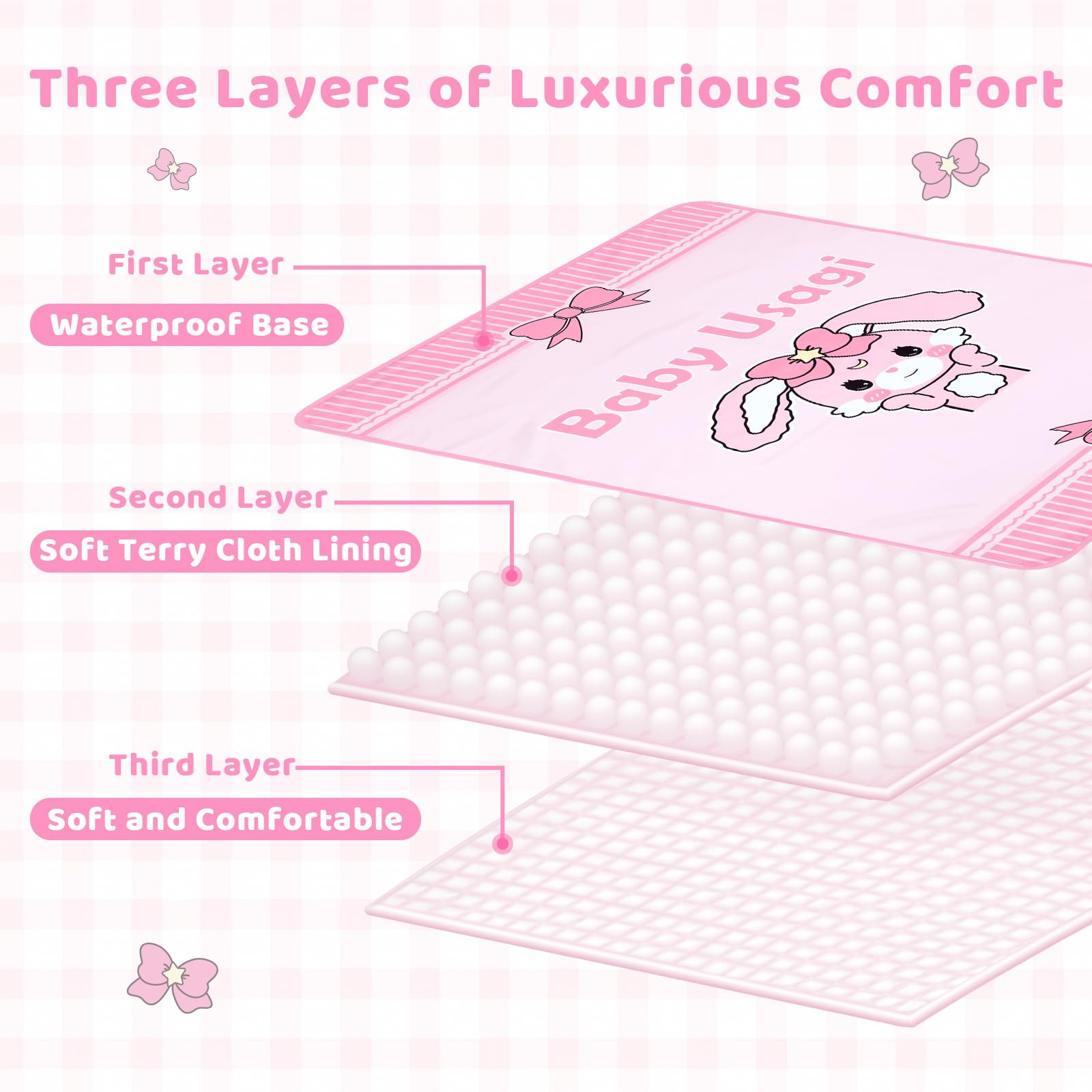 LittleForBig Pañales reutilizables para bebés Usagi lavables sedosos para adultos