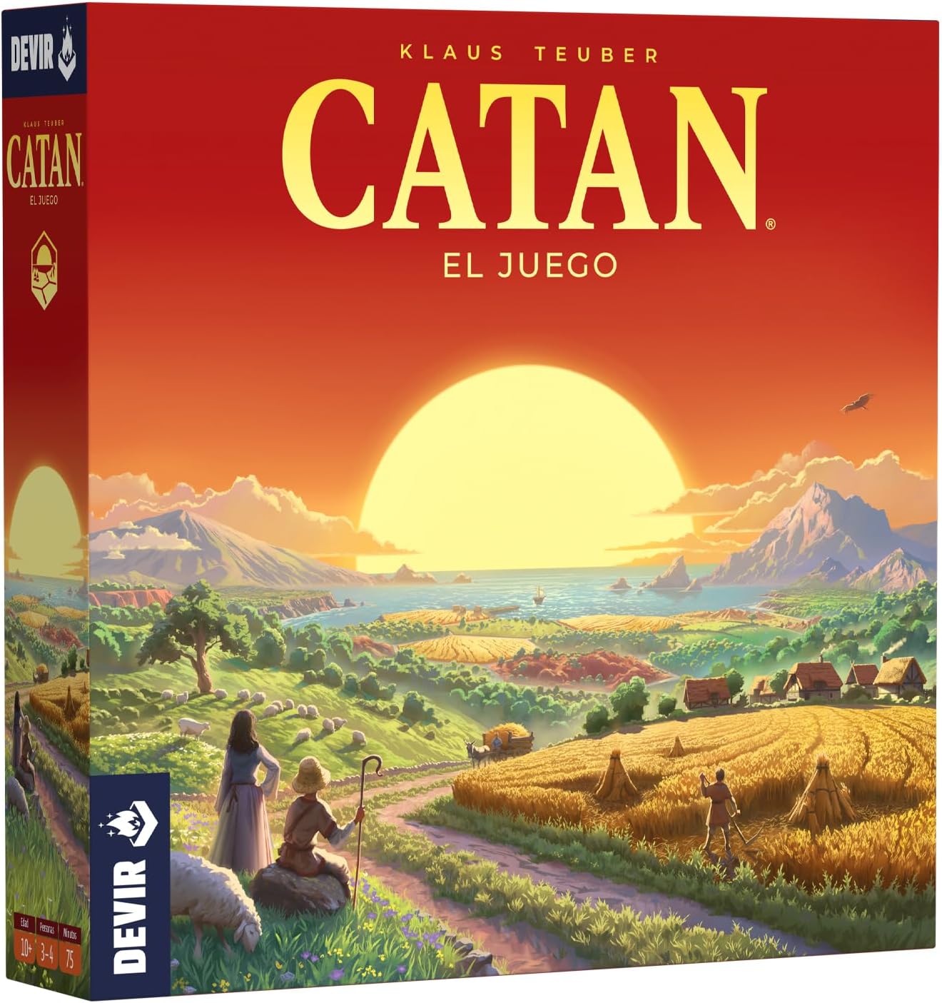 Devir Catan en Español, Board Game, Strategy, 4 Players, Ages 10+