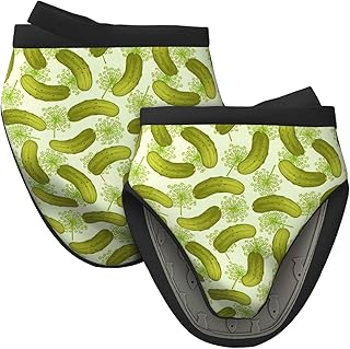 Sushi Dill Pickles Christmas Silicone Oven Mitts Pot Holders Gift for Kitchen Air Fryer Mitts for Cooking Baking