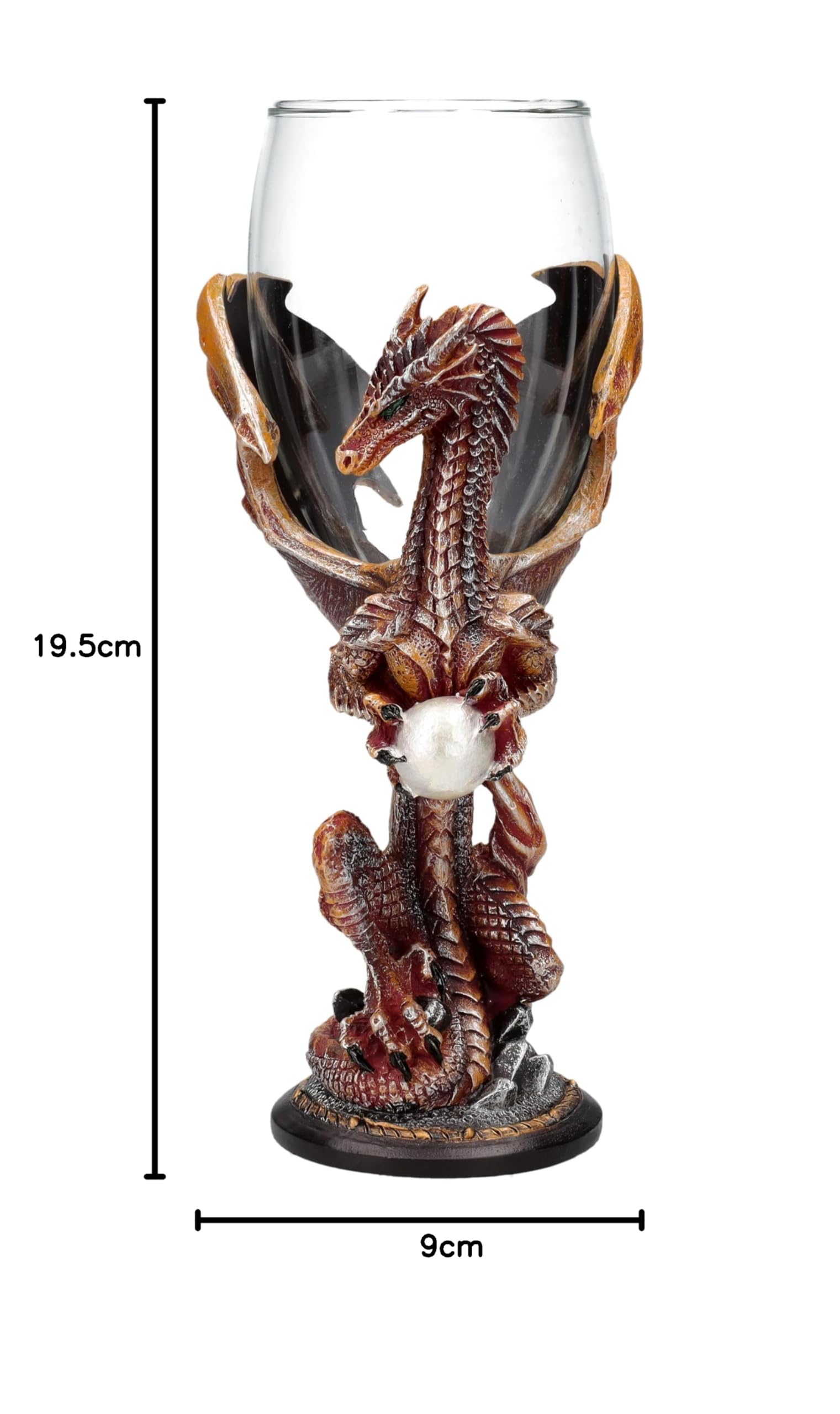 Copa de dragón Rock Blade by Ruth Thompson, 150 ml, copa de vino, copa de dragón, decoración gótica