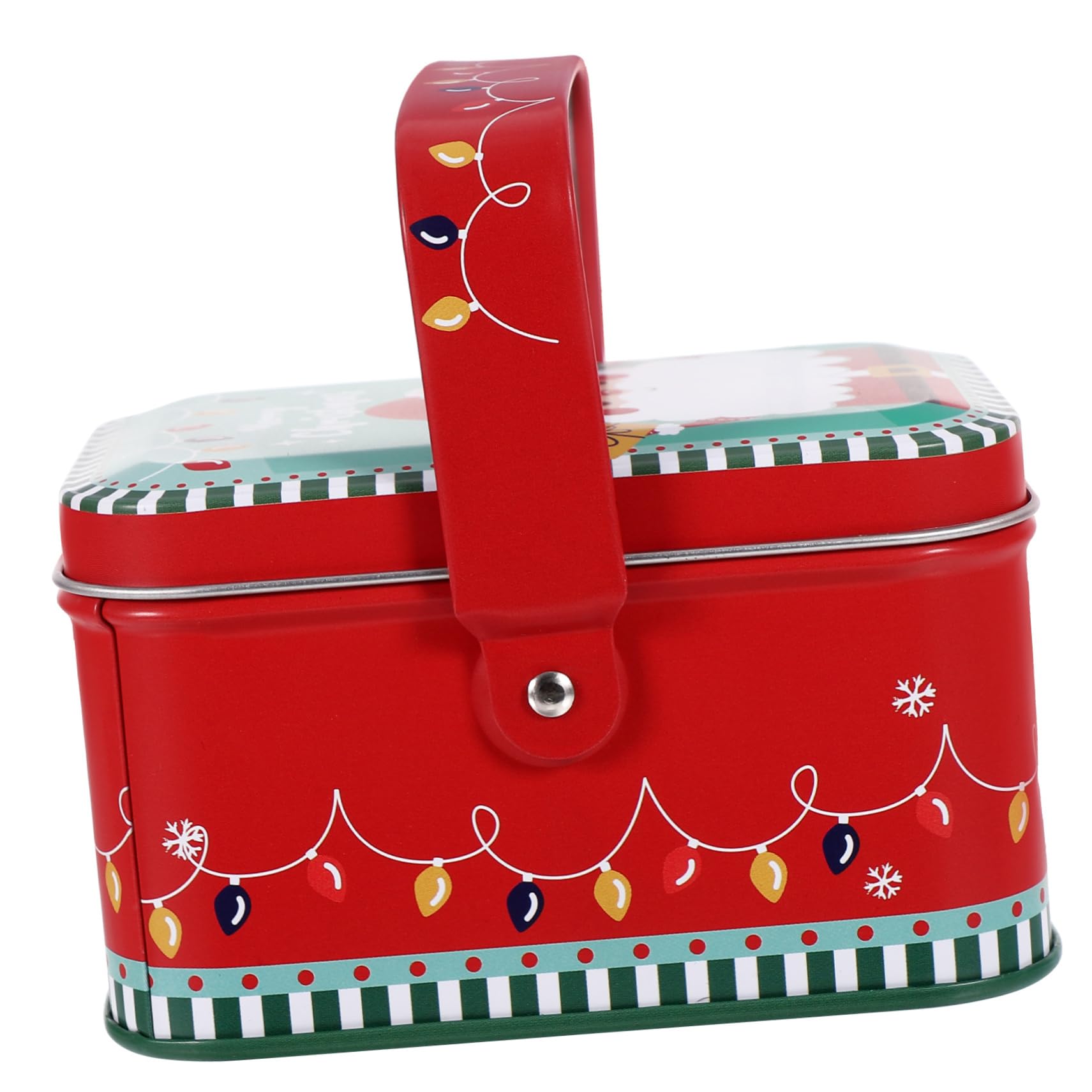 LALADEFIEE Christmas Cookie Multi-use Tinplate Storage Container for Treats Decorations Stylish Design for Holiday Celebrations Special Occasions Xmas Box