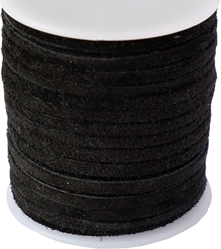 Cords Essentials Encaje de gamuza, 18" x 27 yardas (negro)