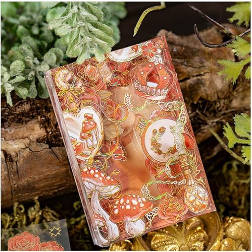 Miniatura 5 de RIVEENY Juego de calcomanías holográficas de papel de aluminio dorado calcomanías para diario de álbumes de recortes mariposa de flores impermeable