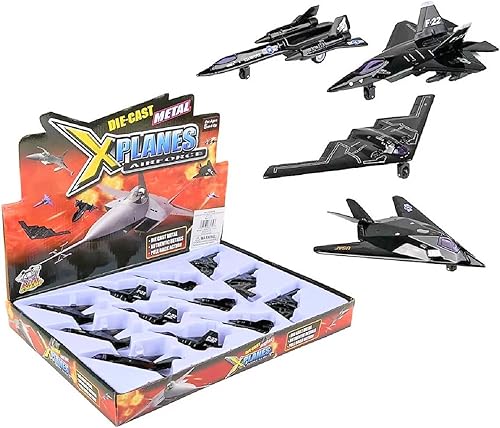 Miniatura 7 de Modelos de bombardero Stealth Cast (4.25"-5.25") SR-71 Blackbird, F-22 Raptor, F-117 Nighthawk, B2 Bomber (B2 Bomber)