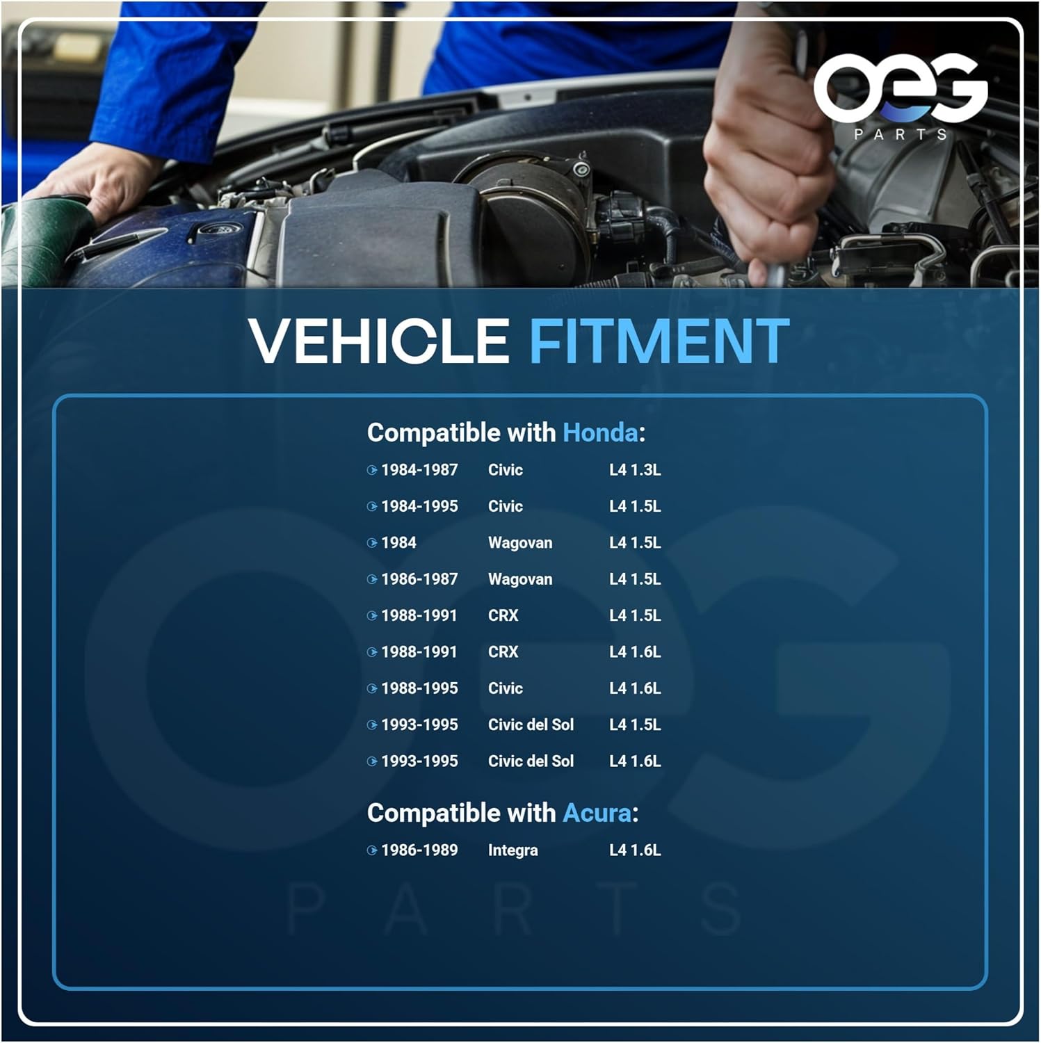 OEG Parts New Starter Compatible with Honda Civic del Sol D15 D16 B16 VTEC Variants 1983-2002 06314P01306RM 31200P01005 31200P01905 SM30225 SM30248 SND0129 SND0224 2800205 2800202