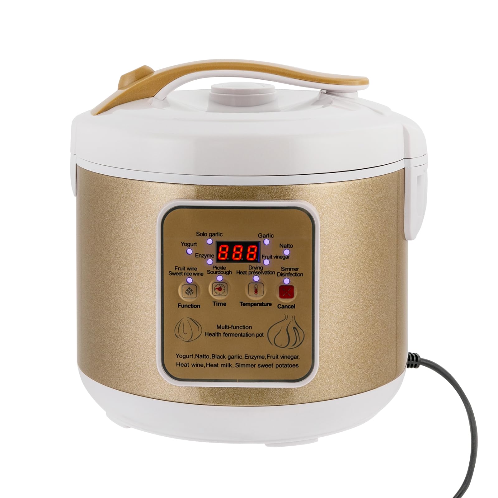 Fermentatore di aglio nero, 6 l, scatola di fermentazione automatica intelligente con controllo del tempo e della temperatura, per yogurt, riso dolce bianco