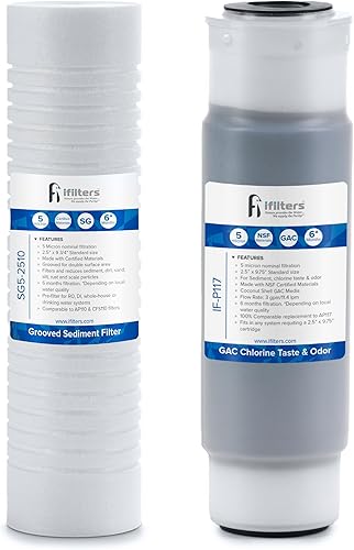 Juego de repuesto de filtro de agua para toda la casa de sedimentos y CTO de 2 etapas para LWH-D GEN 1, certificado NSF, se adapta a sistemas